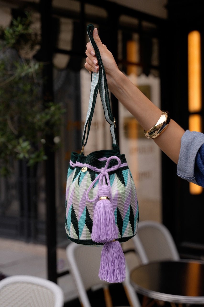 Cartagena · Large · Lilac Multicolor Bucket Bag
