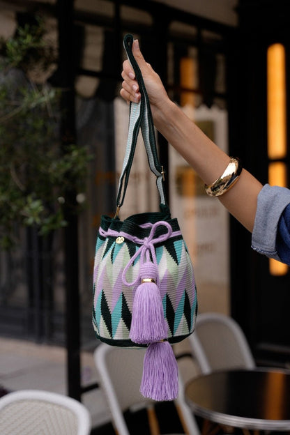 Cartagena · Large · Lilac Multicolor Bucket Bag