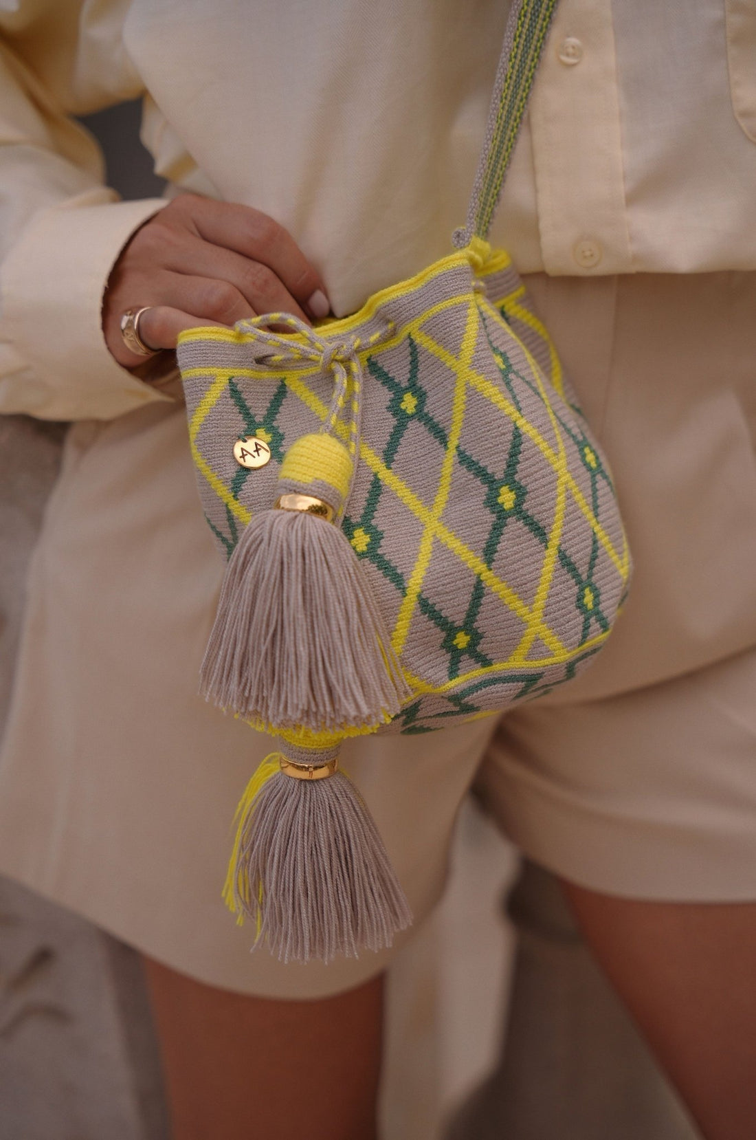 Small Bosque bag - Lemon, Ash & Green