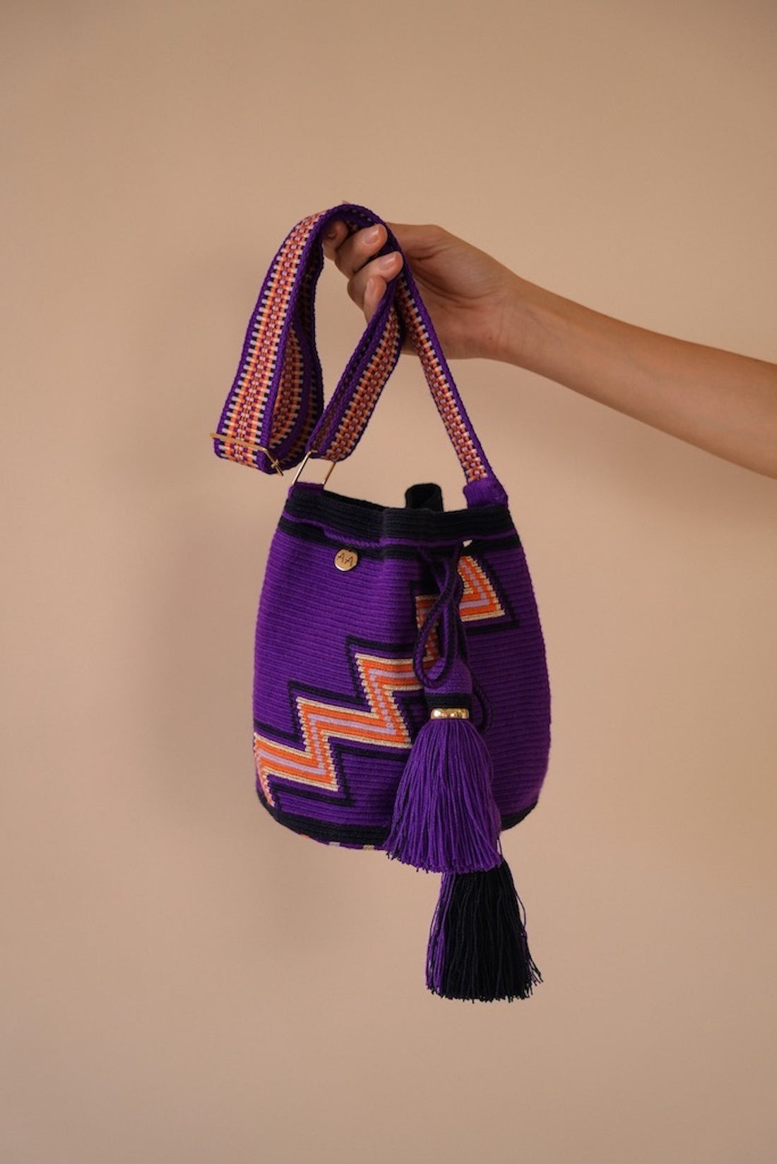 Small Chispa bag -Plum with Adjustable strap